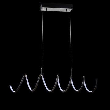 Ali 31" Dimmable Adjustable Integrated LED Metal Linear Pendant - JONATHAN Y